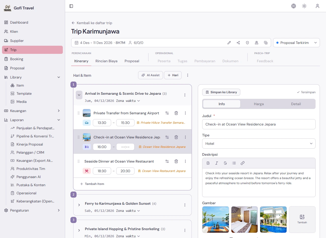 itinera.id - AI Travel Management